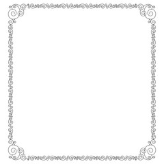 Black ornate frame with vignettes. 