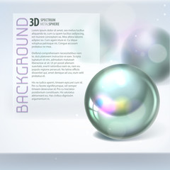 Abstract metal sphere background with focus effect