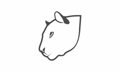 Sketch beautiful tiger on a white background. Vector illustration