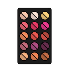 shadow make-up product isolated icon vector illustration design
