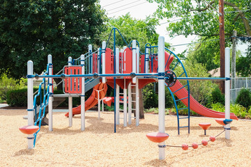 Playground on yard in the park