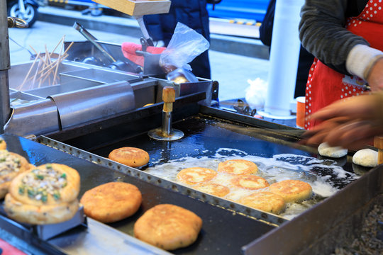 Korean street food, Seeds hotteok at BIFF Square in Busan