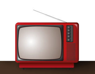 Retro Fernseher TV Gerät  - Illustration