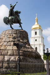 Historic monument of famous Ukrainian Hetman Bogdan Khmelnitsky