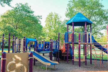 Playground on yard in the park