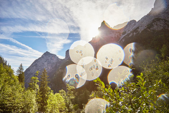 Scenic view, H&iacute;_llental, Zugspitze, Garmisch-Partenkirchen, Bavaria, Germany