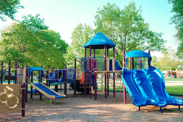 Playground on yard in the park