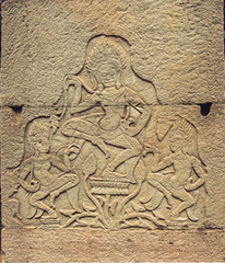 stone carving in Angkor Wat,