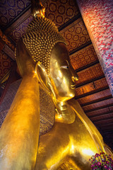 The most beautiful reclining Buddha in Thailand