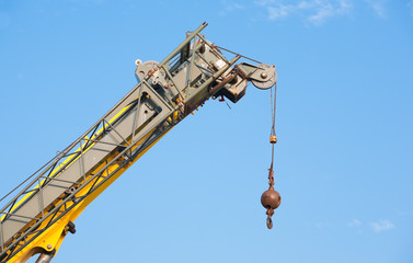 Construction crane on a sunny day.