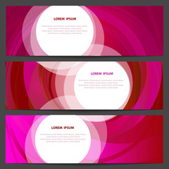  Set of colorful banners illustration.