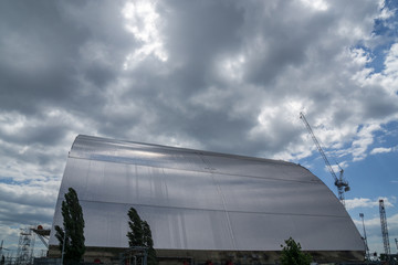 Obraz premium Chernobyl nuclear power plant, Chernobyl new safe confinement