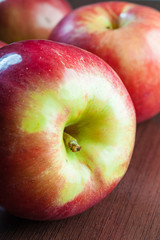 red apples on table close up