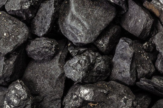 Coal mineral black cube stone background