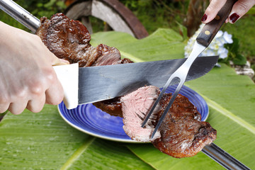Picanha, traditional Brazilian barbecue.