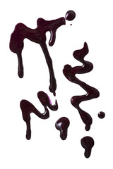 Dark purple color nail polish with glitter on background