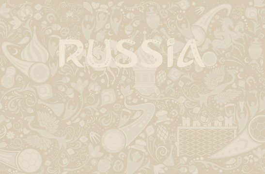 Russian ecru background, vector illustration