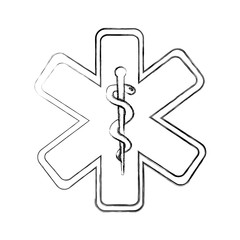 caduceus symbol isolated icon vector illustration design