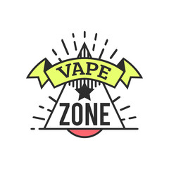 Vector Vaping Badges, Modern Line Art Labels, Vape Shop Logo