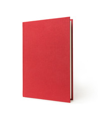 Red standing book isolated