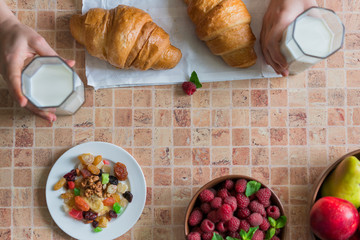 A healthy breakfast.