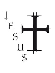 Cross shadows christ logo design cool text jesus christ