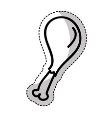 chicken meat isolated icon vector illustration design