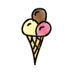 delicious sweet ice cream icon vector illustration design