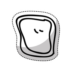 bread slice isolated icon vector illustration design