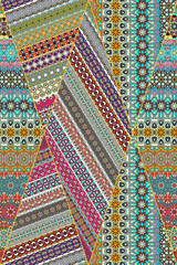 Seamless pattern. Vintage decorative elements. Hand drawn background. Islam, Arabic, Indian, ottoman motifs. Perfect for printing on fabric or paper.