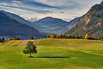 Fototapeta na wymiar Autumn in the alps, Austria around the village Sillian