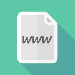 Long shadow document with    the text WWW