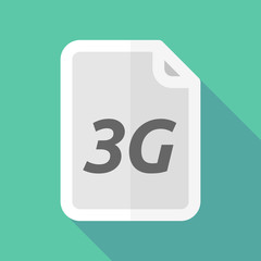 Long shadow document with    the text 3G