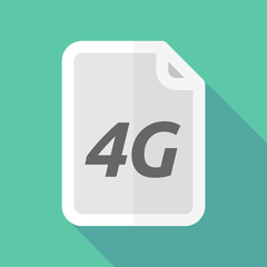Long shadow document with    the text 4G