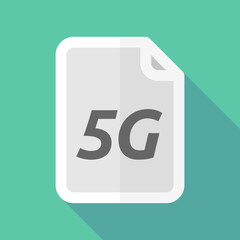 Long shadow document with    the text 5G