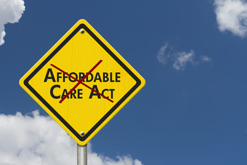 Repealing and replacing the Affordable Care Act healthcare insur - obrazy, fototapety, plakaty