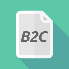 Long shadow document with    the text B2C