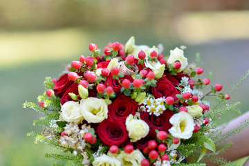 Wedding bouquet of the bride