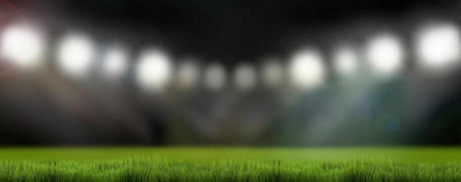 sports stadium lights 3d render background
