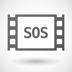Isolated frame with    the text SOS