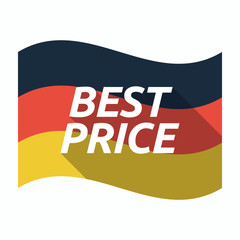 Isolated german flag with    the text BEST PRICE