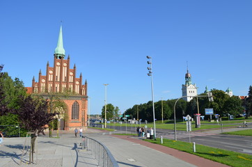 Obraz premium Szczecin, widok na Zamek Książąt Pomorskich/Szczecin, The Pomeranian Dukes' Castle view, Poland
