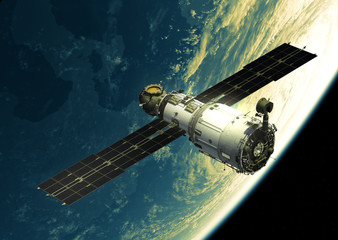 Fototapeta premium Space Station In Outer Space