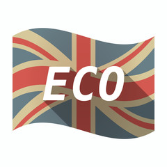 Isolated UK flag with    the text ECO