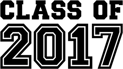 Class of 2017. College font.