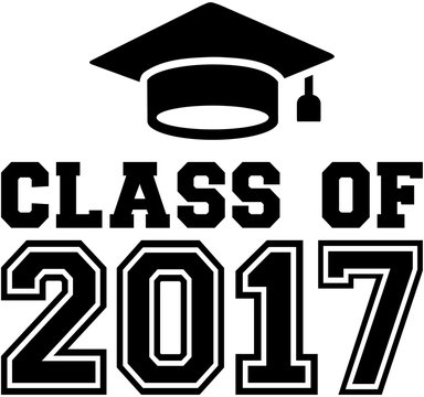 Class of 2017 with graduation hat