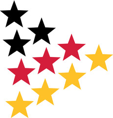 Stars in german colors