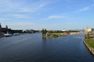 Fototapeta premium Port w Szczecinie/Port in Szczecin, Poland