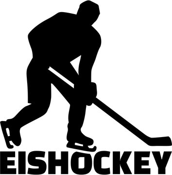 Hockey german word with player