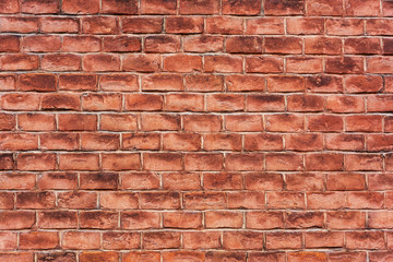 Red brick wall. Texture, background.
